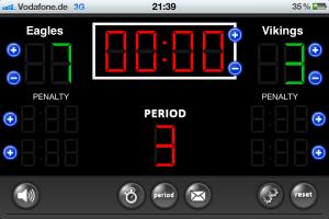 Handyscreenshot vom Spiel Eagles vs. Vikings